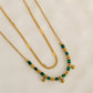Waterproof Necklace 15" Double Row Malachite Jewelry Narelle