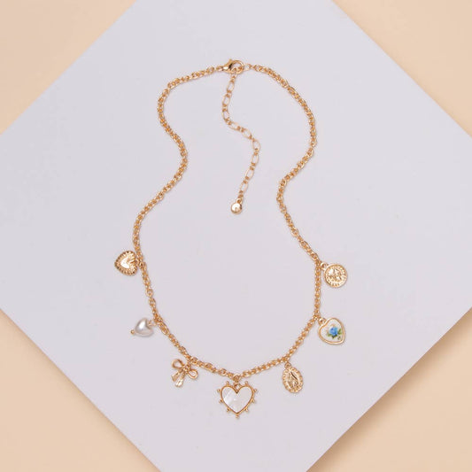 Heart Charm Trinket Necklace