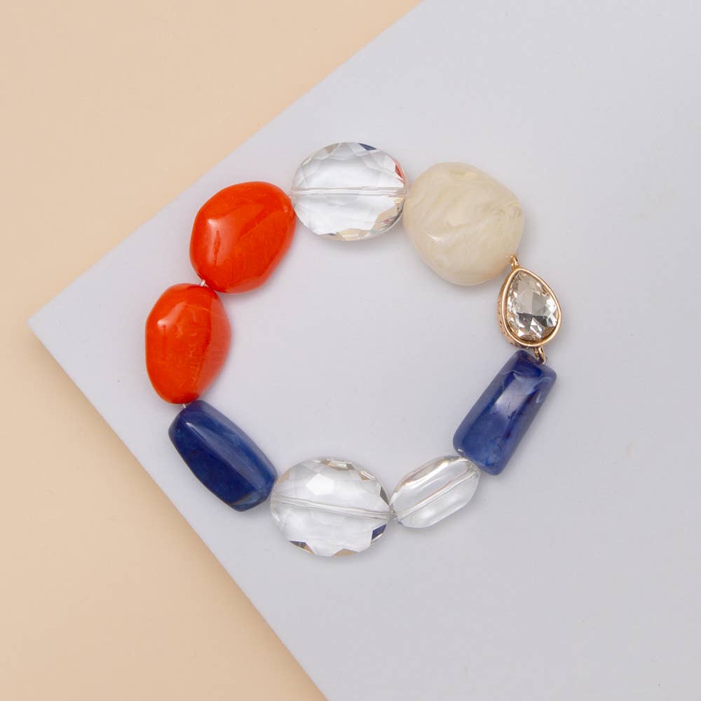 Multicolor Mixed Bead Stretch Bracelet