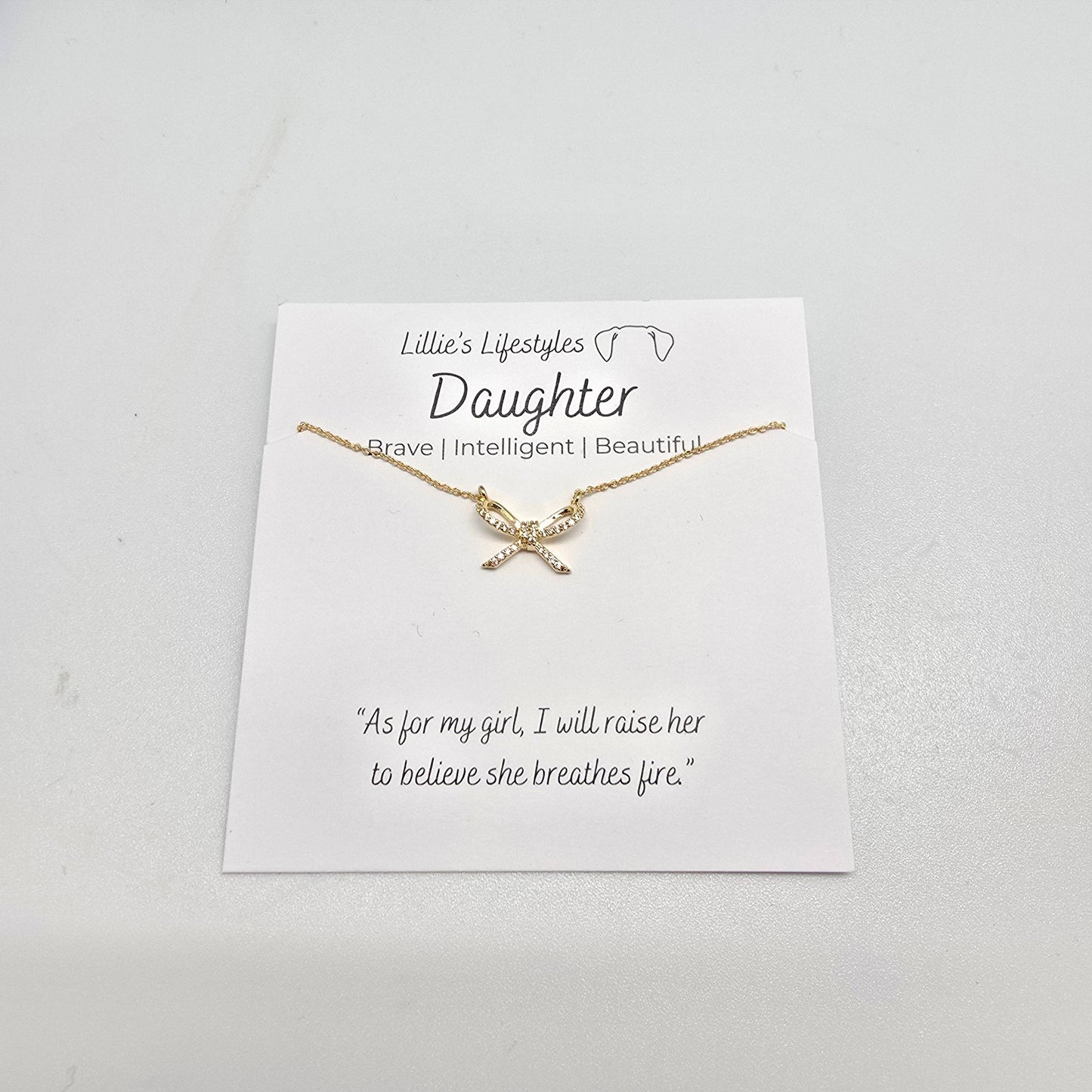 Daughter Bow Necklace