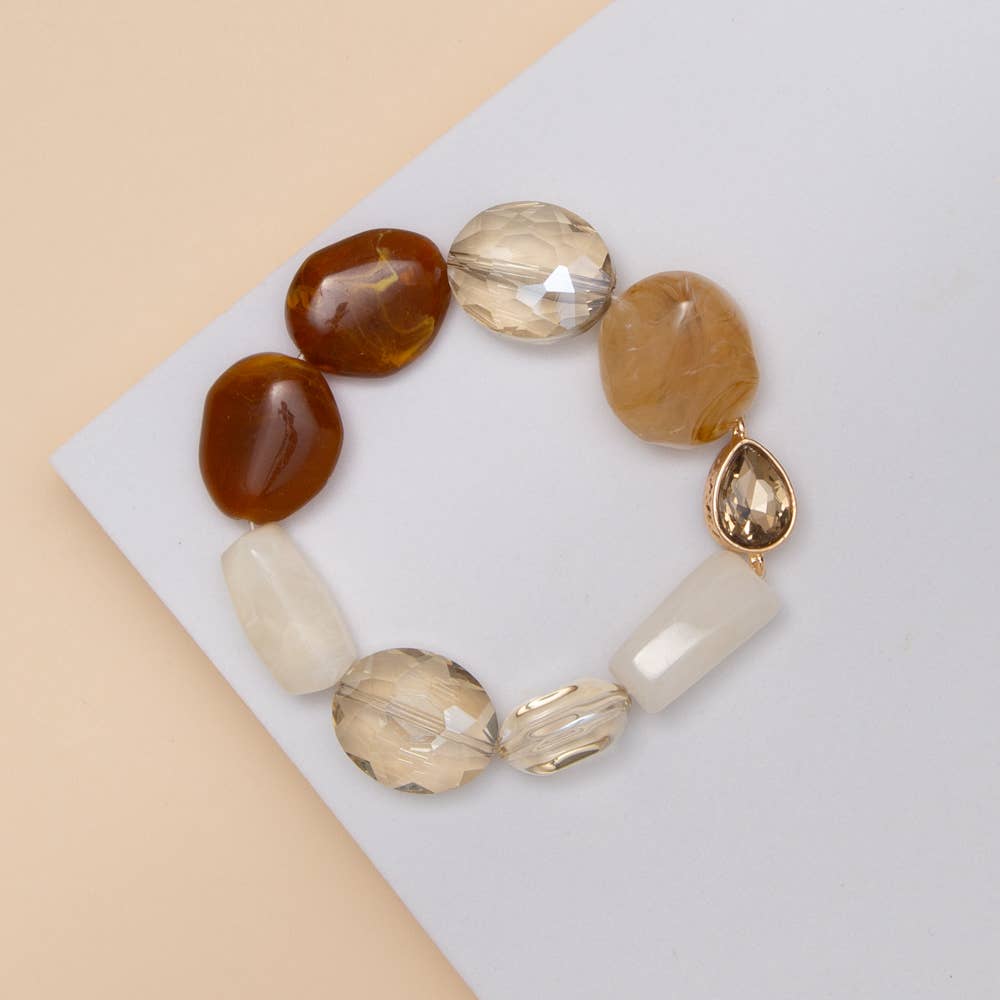Multicolor Mixed Bead Stretch Bracelet
