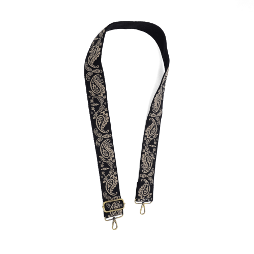 Black Paisley Guitar Strap