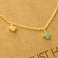 Crystal Stud Drop Necklace