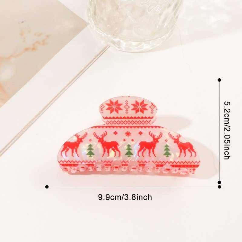 Christmas Jumbo Claw Clips