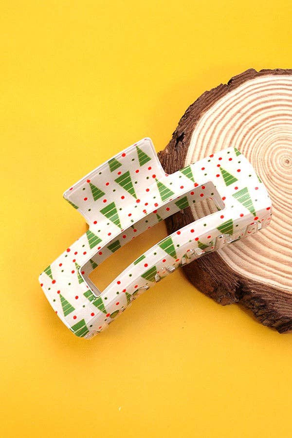 Merry Holiday Claw Clip