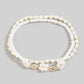 Faceted Beaded Flower Charm Mixed Beaded Bracelet
