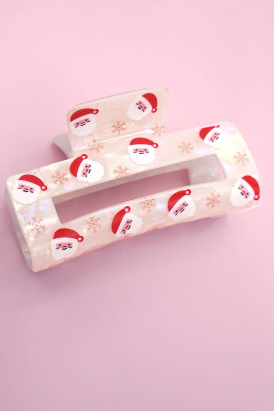 Santa Snowflake Claw Clip
