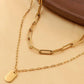 18K STAINLESS STEEL TARNISH FREE LAYERED NECKLACE | 40NK9415