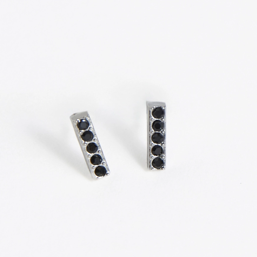 Crystal Bar Stud Earrings