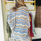 Blue and Brown Zig Zag Cardi
