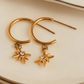 Starburst Charm C Hoop Earrings