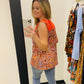 Coral Paisley Sleeveless Top