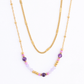 15" Double Row Amethyst Necklace