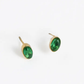 Oval Gem Stud Earrings