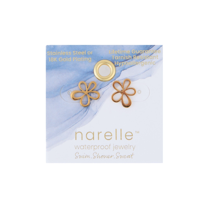 Flower Outline Stud Earrings