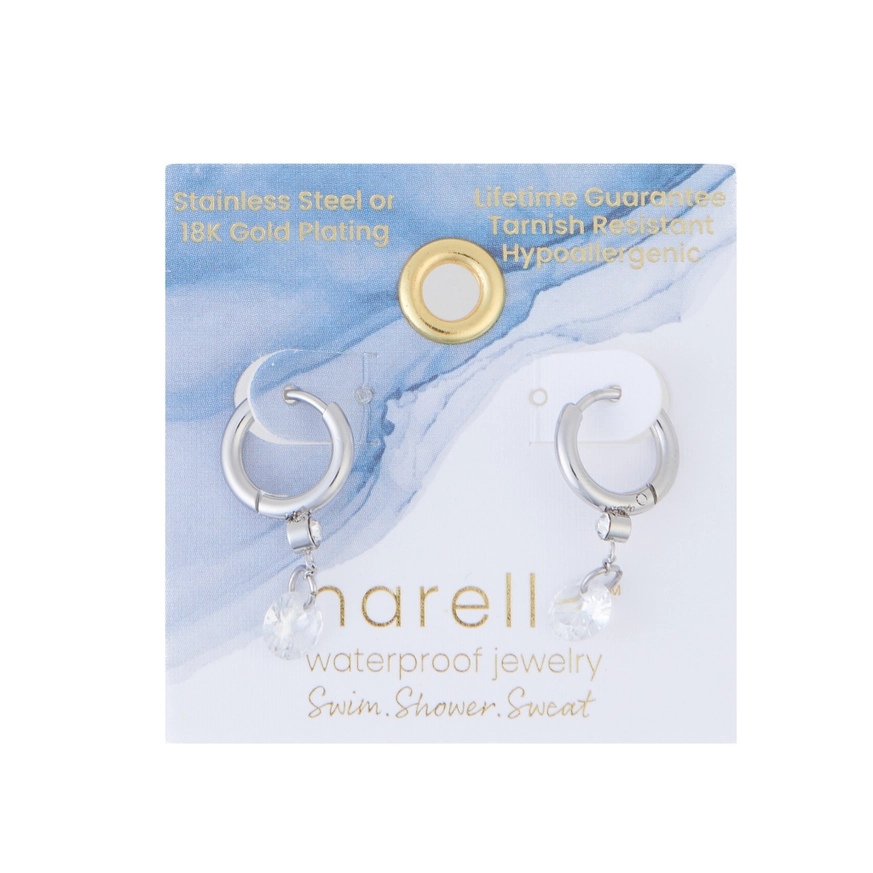 Dangle Charm Huggie Hoop