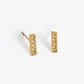 Crystal Bar Stud Earrings