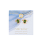 Green Turtle Stud Earrings