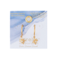 Starburst Charm C Hoop Earrings
