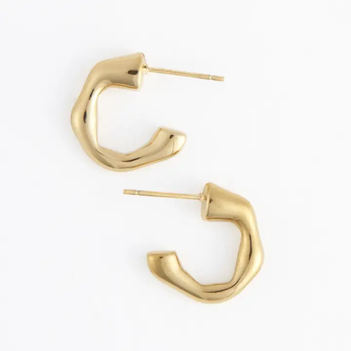 Bamboo C-Hoop Earrings