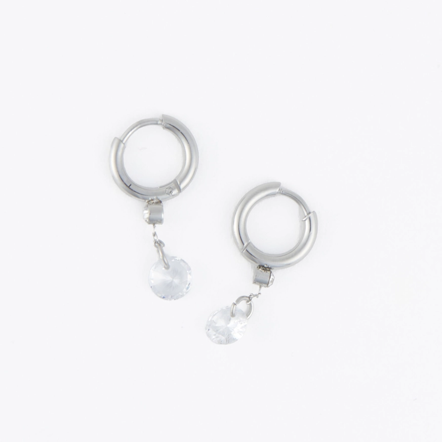 Dangle Charm Huggie Hoop