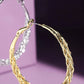 Brass Intertwined Rope Hoop Earrings
