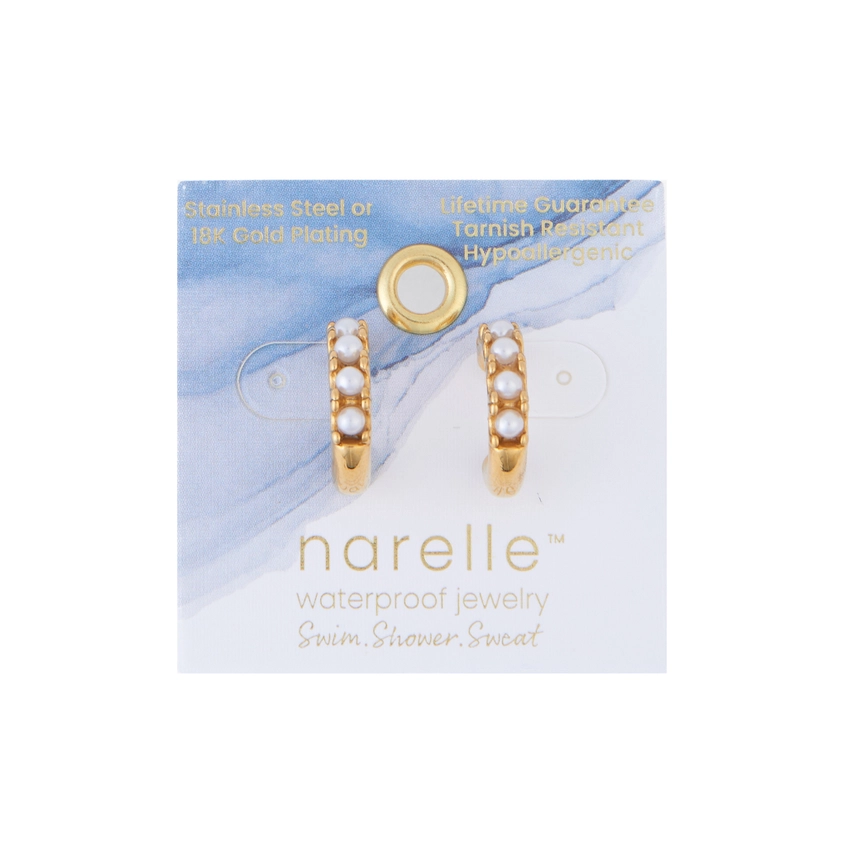Pearl C-Hoop Earrings