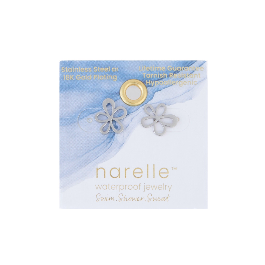 Flower Outline Stud Earrings