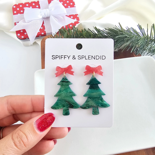 Spiffy & Splendid Bow Holiday Earrings