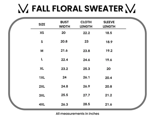 Beige Fall Floral Sweater