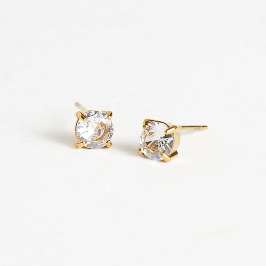 5mm Cubic Zirconia Stud Earrings