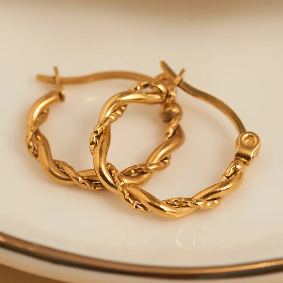 Twisted Hoop Earrings