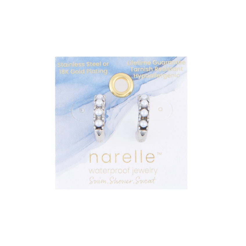 Pearl C-Hoop Earrings