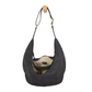 Black Rochelle Suede Crescent Bag