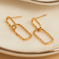 Textured oval Link Earrings