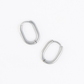 Oval Huggie Hoop Earrings