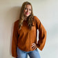 Khaki Flare Texture Knit Sweater