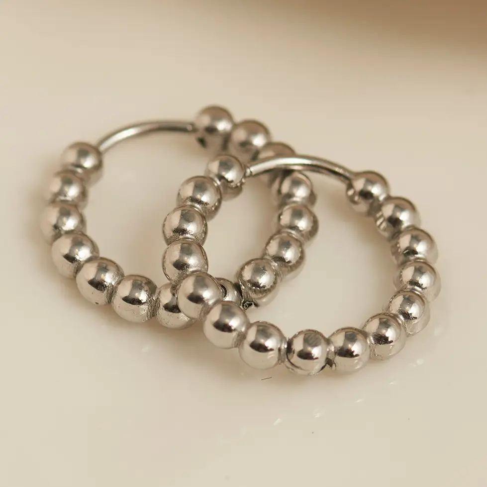 Beaded Hoop Earrings