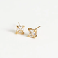 5mm Square Cubic Zirconia Stud Earrings