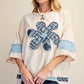 Denim Daisy Patch Terry Top