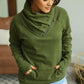 Michelle Mae Zip Cowl Neck- olive