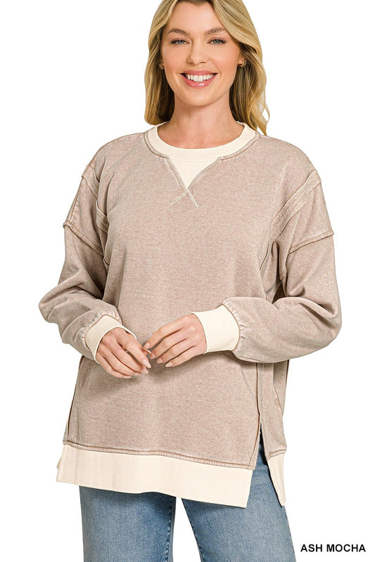Acid Mocha Acid Wash Pullover