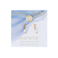 18K Gold Pearl Dangle Earrings