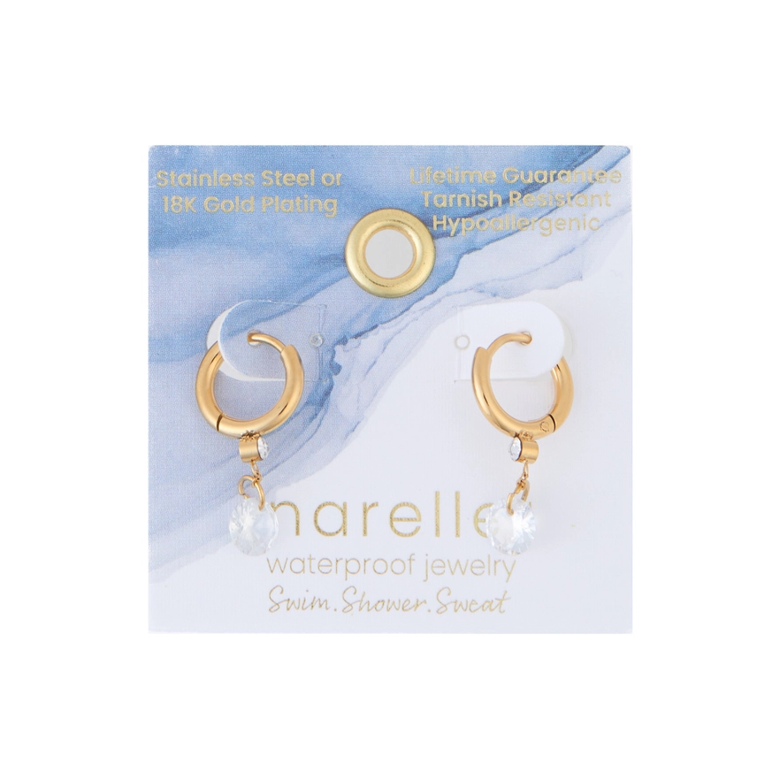 Dangle Charm Huggie Hoop