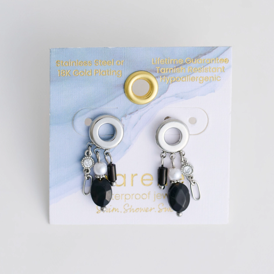 Black Agate Drop Earrings