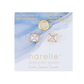 6mm Square Cubic Zirconia Stud Earrings