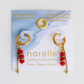 Red Agate Disk Drop Earrings