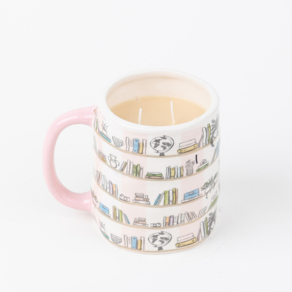 Sweet Grace Bookshelf Mug Candle