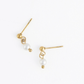 18K Gold Pearl Dangle Earrings