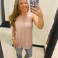 Mauve Exposed Seam Tank Top